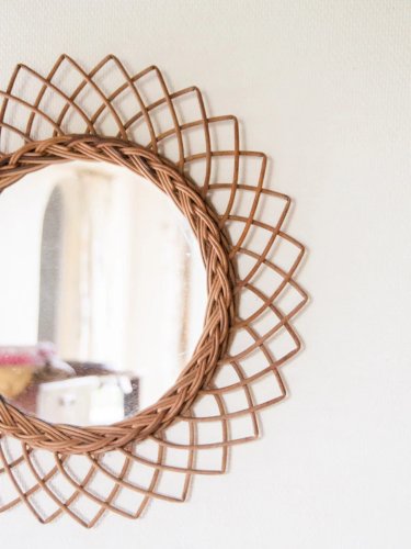 Georges, le miroir soleil en rotin N°652