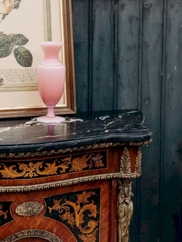 Gilbert, le buffet en bois et marbre noir N°688