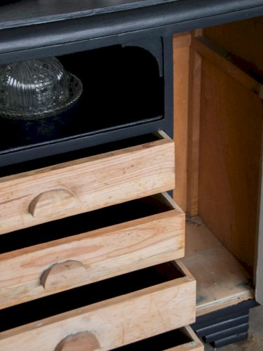 Gilbert, le grand buffet gris et bois clair N°578