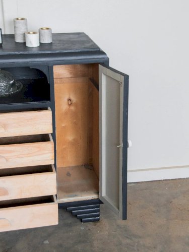 Gilbert, le grand buffet gris et bois clair N°578