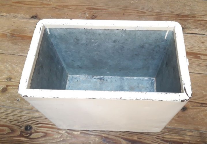 Glacière métal 1940-1950 vintage rangement insolite