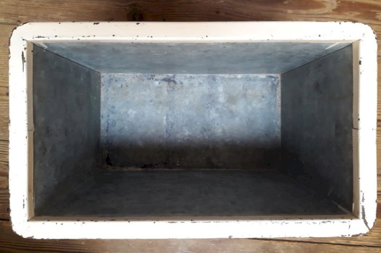 Glacière métal 1940-1950 vintage rangement insolite