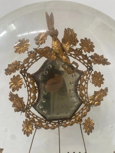 Globe de Mariée ancien en verre soufflé XIX siècle