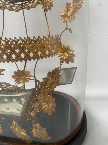 Globe de Mariée ancien en verre soufflé XIX siècle