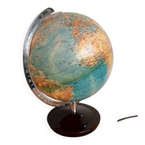 Globe terrestre lumineux vintage