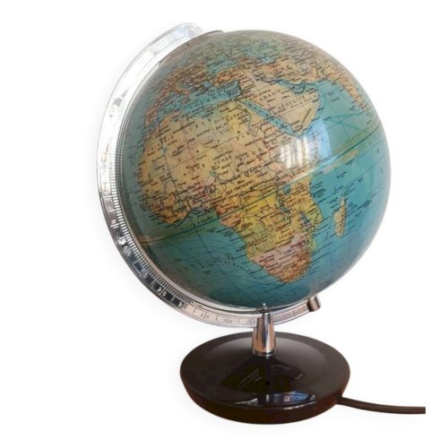 Globe terrestre lumineux vintage