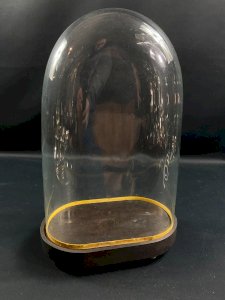 19th Century glass globe on a blackened wood base, Napoleon III