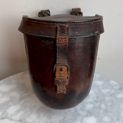 Gourde de chasse anglaise avec étui en cuir James Dixon & Sons Sheffield M3915
