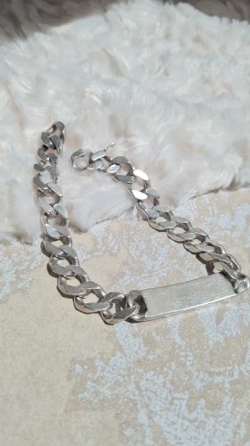 gourmette homme en argent monogramme GG 62.31 Grs