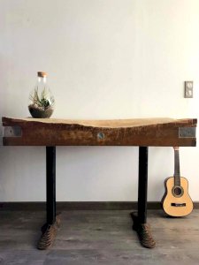 Grand Billot De Boucher, Meuble De Metier Ancien