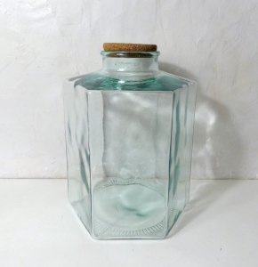 grand bocal - bonbonnière - vase en verre vintage