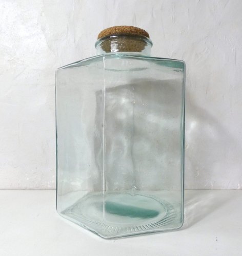 grand bocal - bonbonnière - vase en verre vintage