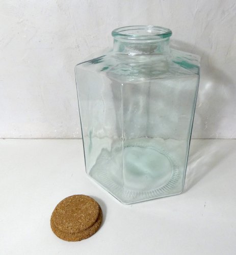 grand bocal - bonbonnière - vase en verre vintage