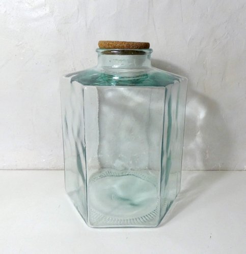 grand bocal - bonbonnière - vase en verre vintage