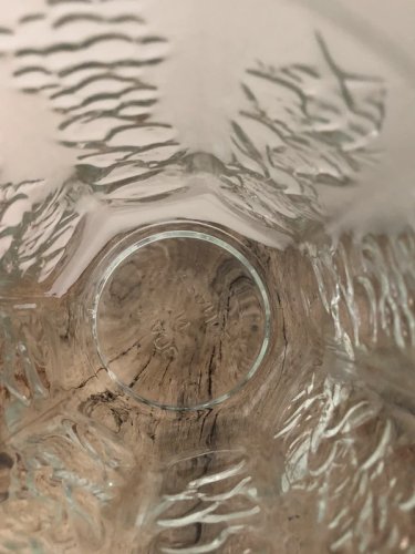 Grand bocal rétro vintage motifs fruits en relief