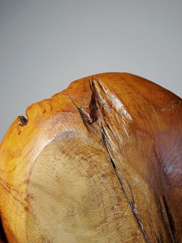 Grand bol à noix ou vide poche vintage en bois de Teck Italie années 60-70