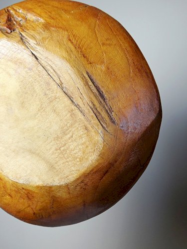 Grand bol à noix ou vide poche vintage en bois de Teck Italie années 60-70