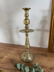 Large bronze candlestick - oriental style