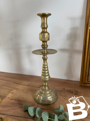 Grand bougeoir en bronze - style oriental