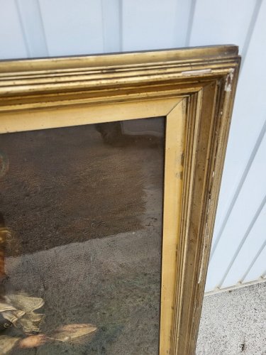 GRAND CADRE CHROMO SOUS VERRE D'APRES SIR JOHN EVERETT MILLAIS
