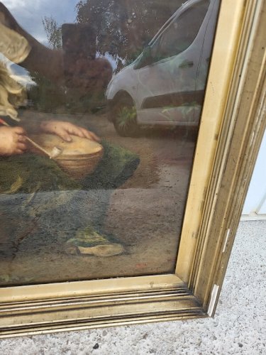 GRAND CADRE CHROMO SOUS VERRE D'APRES SIR JOHN EVERETT MILLAIS