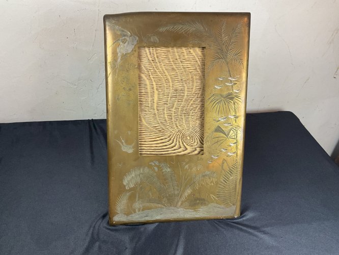 GRAND CADRES PORTE PHOTO EN BRONZE DÉCOR DINANDERIES ASIE..….FIN XIXeme SIÈCLE