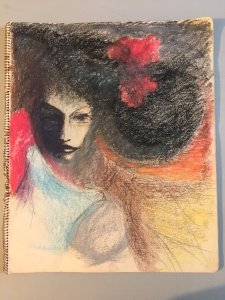 Grand CARNET De Schintone DESSINs 1960 Craie Grasse Portrait Expressioniste