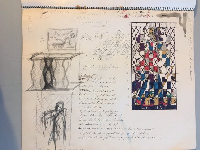 Grand CARNET De Schintone DESSINs 1960 Craie Grasse Portrait Expressioniste