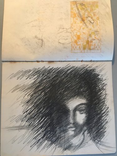Grand CARNET De Schintone DESSINs 1960 Craie Grasse Portrait Expressioniste