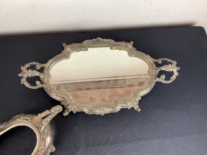 Grand centre de table surtout avec sa jardinière style Louis XVI ROCAILLE