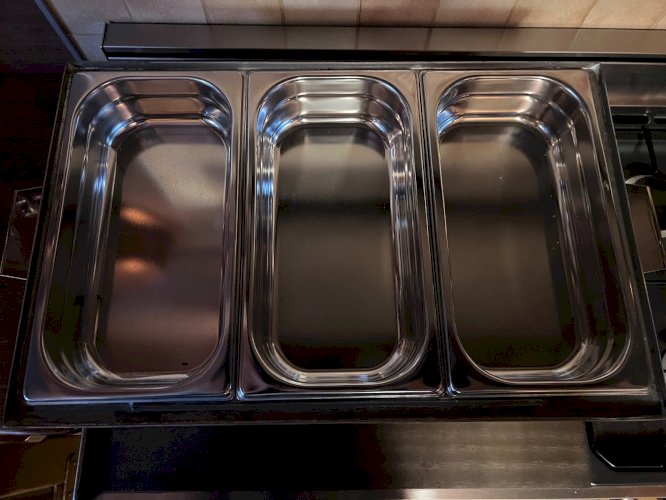 Grand chauffe-plat de Restaurant de Luxe en cuivre 3 bacs Format professionnel