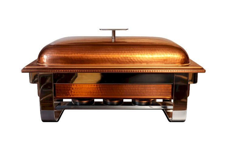 Grand chauffe-plat de Restaurant de Luxe en cuivre 3 bacs Format professionnel