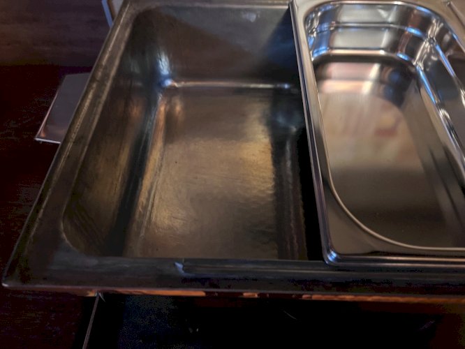 Grand chauffe-plat de Restaurant de Luxe en cuivre 3 bacs Format professionnel