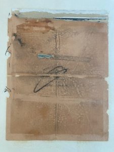 Grand Collage Dessin Original À Identifier, Art. 1970 Ancien Signé