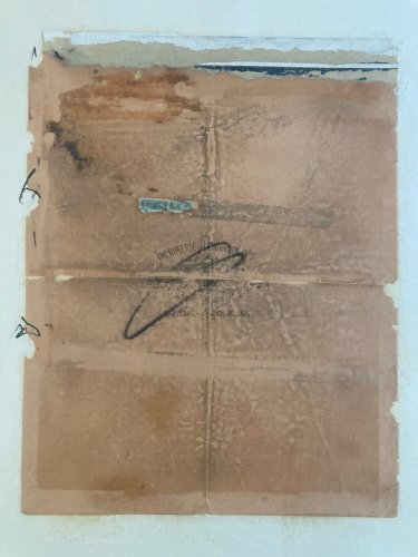 Grand Collage Dessin Original À Identifier, Art. 1970 Ancien Signé