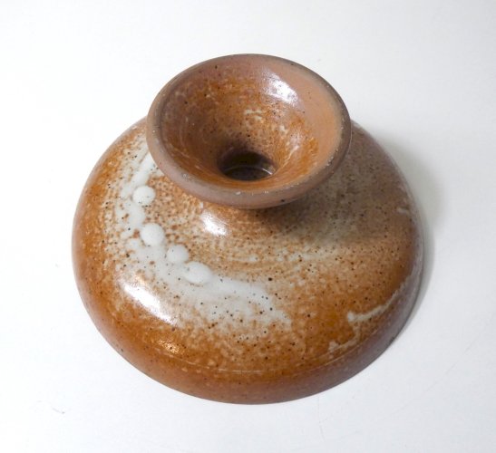 grand compotier en grès assiette sur pied vintage