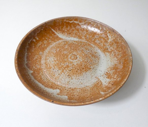 grand compotier en grès assiette sur pied vintage