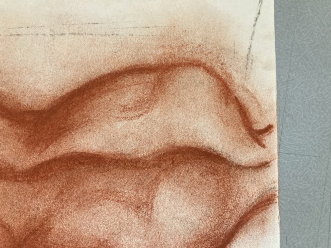 Grand Dessin Fusain Sur Papier Femme Nue Erotique Nu 1970 A Identifier Art