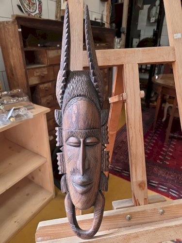 Grand masque africain Gouro / Baoulé – bois sculpté – 56 cm – Côte d’Ivoire –...