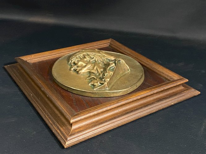 Grand médaillon haut-relief bronze Marat Révolution Française IIIe République