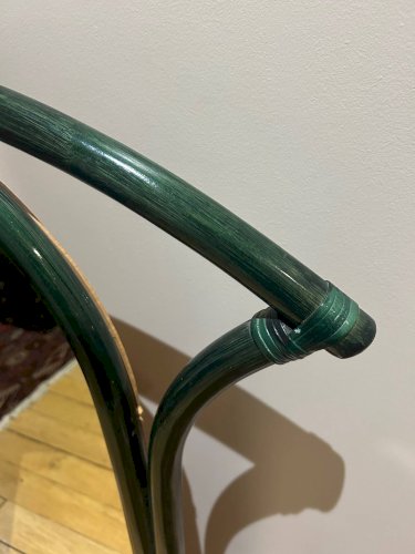 Grand miroir en rotin