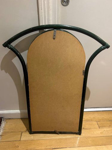 Grand miroir en rotin