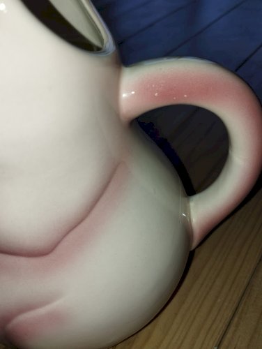 Grand pichet cochon en faïence – Saint-Clément France, état exceptionnel