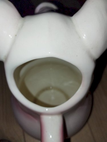 Grand pichet cochon en faïence – Saint-Clément France, état exceptionnel