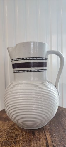 Grand pichet en grès vernissé signé période 1950-60