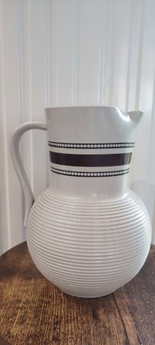 Grand pichet en grès vernissé signé période 1950-60