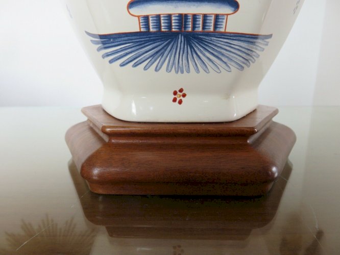 GRAND PIED DE LAMPE EN CERAMIQUE ANNEE 1983 VINTAGE