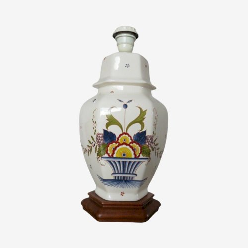 GRAND PIED DE LAMPE EN CERAMIQUE ANNEE 1983 VINTAGE