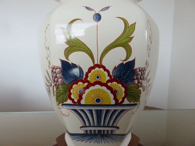 GRAND PIED DE LAMPE EN CERAMIQUE ANNEE 1983 VINTAGE