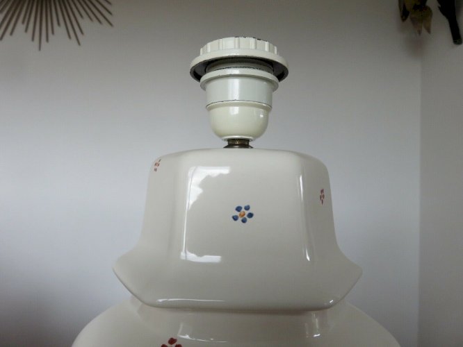 GRAND PIED DE LAMPE EN CERAMIQUE ANNEE 1983 VINTAGE